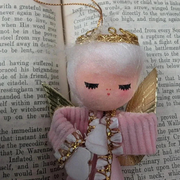 Vintage Pink Angel Ornament - Picture 5 of 9